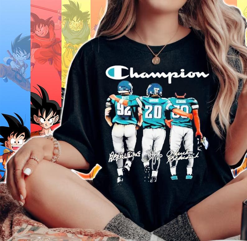Champion Reggie White Brian Dawkins Chuck Bednarik signatures shirt woman shirt