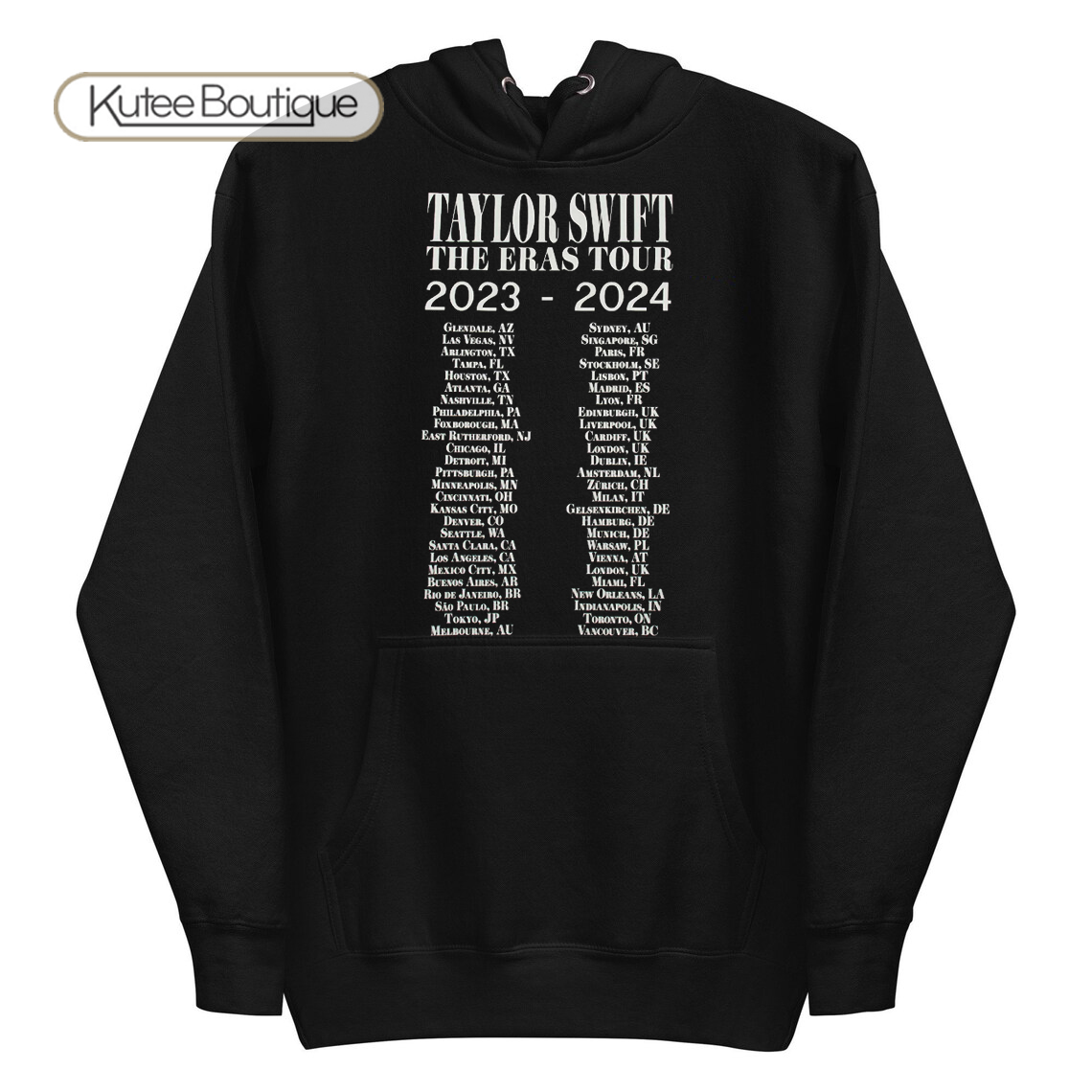 Taylor Swift The Eras Tour 2023-2024 Swiftie Merch Back Shirt