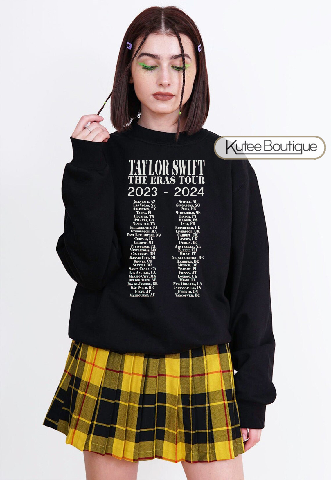 Taylor Swift The Eras Tour 2023-2024 Swiftie Merch Back Shirt
