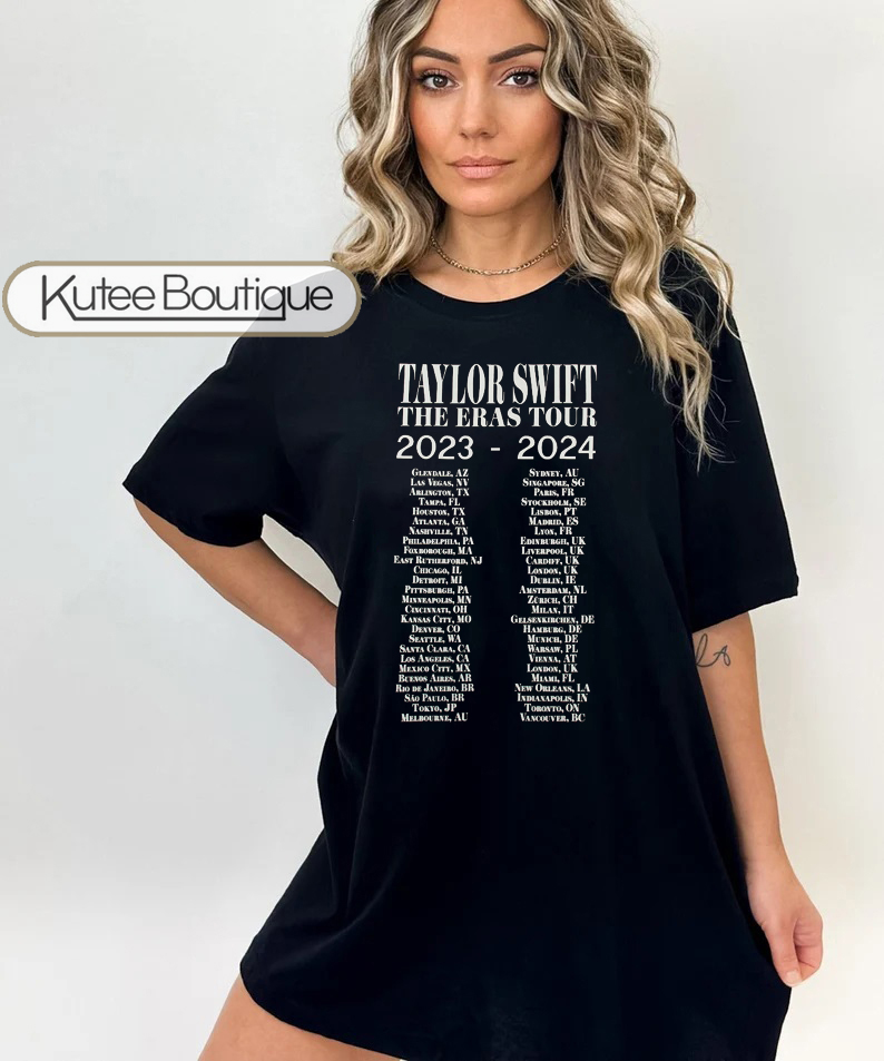 Taylor Swift The Eras Tour 2023-2024 Swiftie Merch Back Shirt