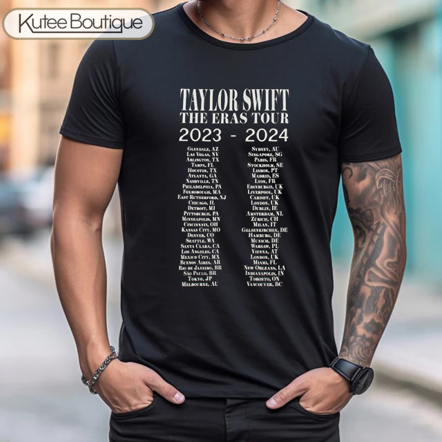 Taylor Swift The Eras Tour 2023-2024 Shirt Swiftie Merch Back T-Shirt Eras Tour