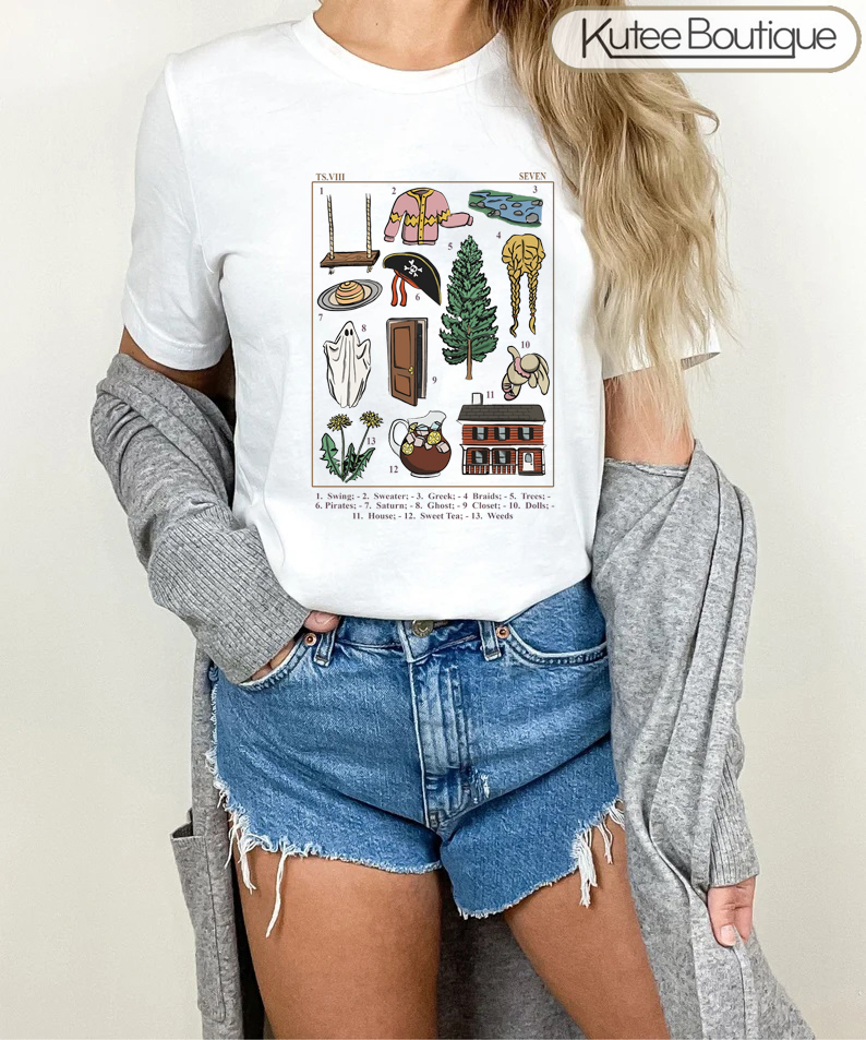 Taylor Swift Seven Taylor Swift Song Album Folklore Seven Shirt