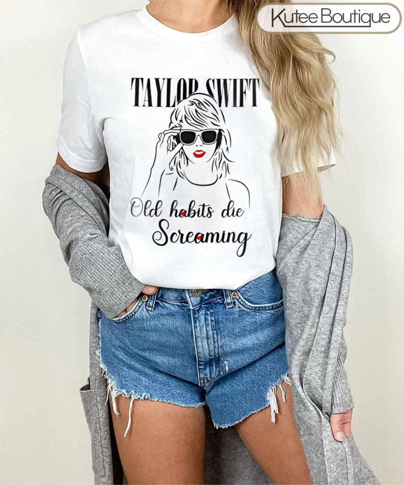 The Black Dog Taylor Swift Old Habits Die Screaming T-Shirt