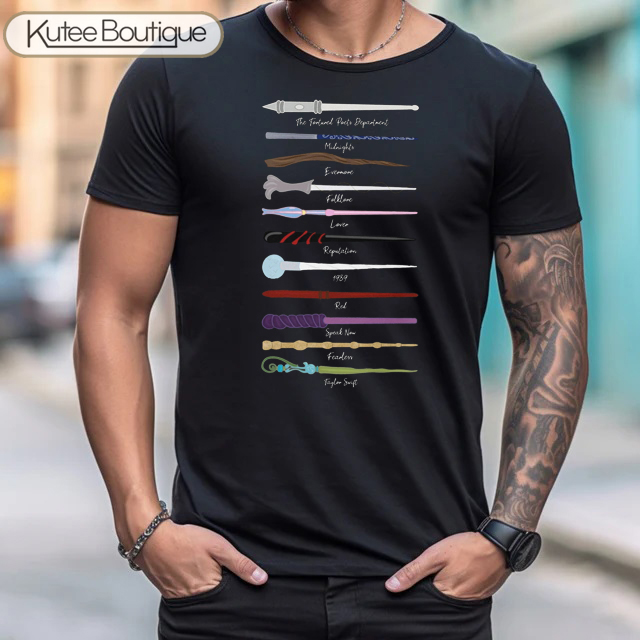 Harry Potter Wands Taylor Swift Eras Tour Albums Songs Shirt