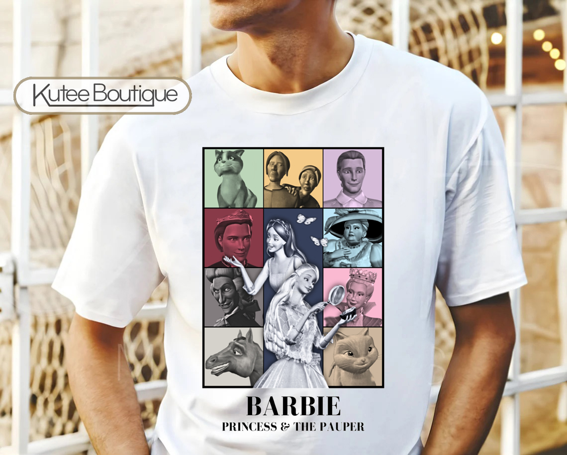 Barbie Princess And The Pauper Taylor Swift Eras Tour T-Shirt
