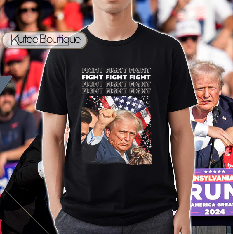 Never Stop The Fight Donald Trump 2024 Survived Shot Trump Support T-Shirt