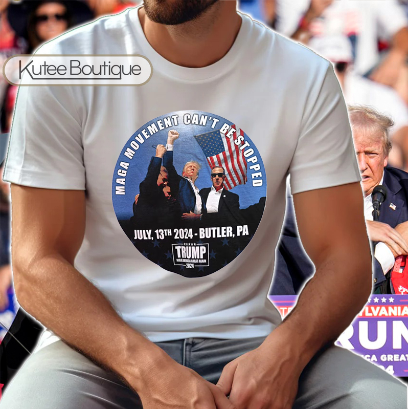 Donald Trump MAGA Movement Can't Be Stopped Trump Vance Never Surrender 2024 T-Shirt
