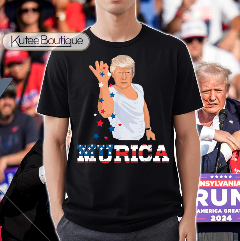 Donald Trump Salt Bae Murica MAGA 2024 Patriotic American Flag T-Shirt
