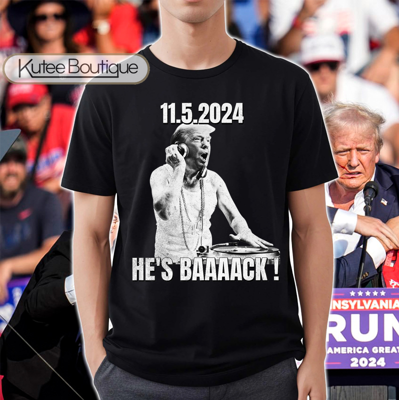 Trump He's Back Funny Retro DOJ MAGA Take America Back 2024 USA T-Shirt
