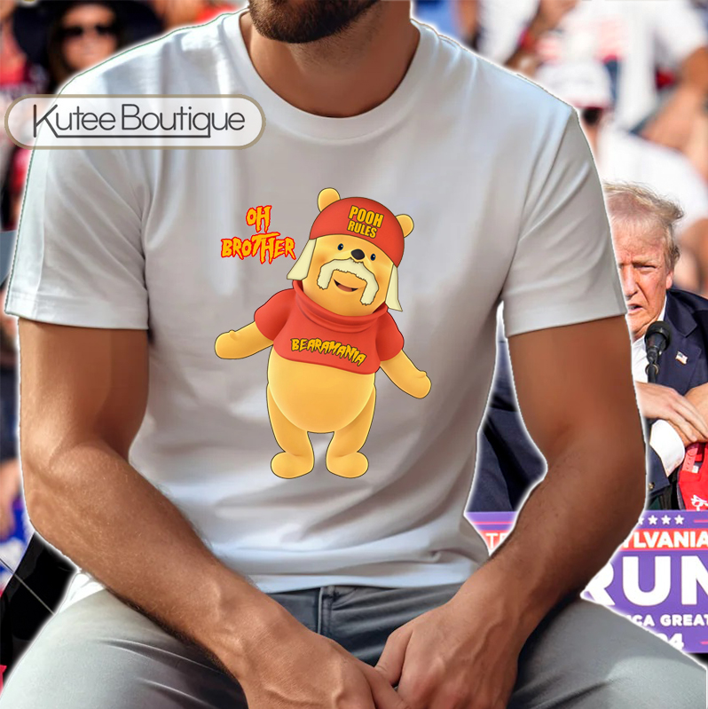 Hulk Hogan Pooh Rules Let Trump-A-Mania Run Wild Brother Make America Great Again T-Shirt