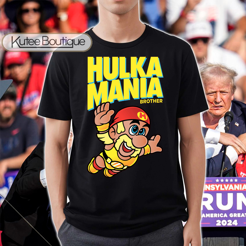 Super Mario Bros Hulk Hogan Hulkamania Brother Vote For Trump T-Shirt