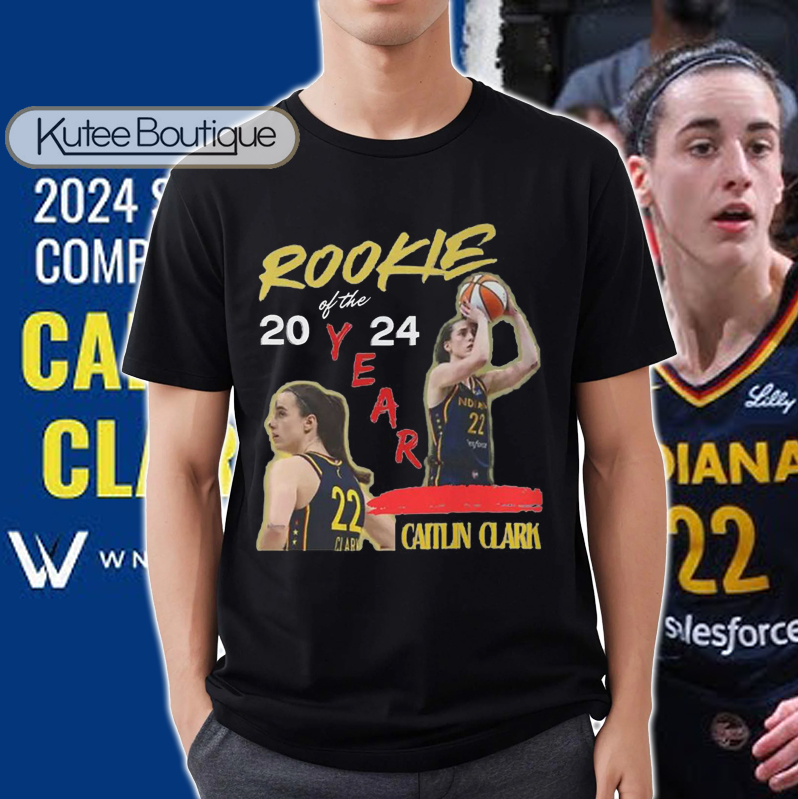 Caitlin Clark 22 Indiana Fever Rookie Of The Year 2024 WNBA Shirt