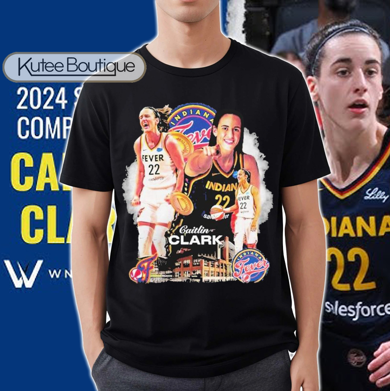 All Star Caitlin Clark 22 Indiana Fever WNBA Women's Basketball T-Shirt