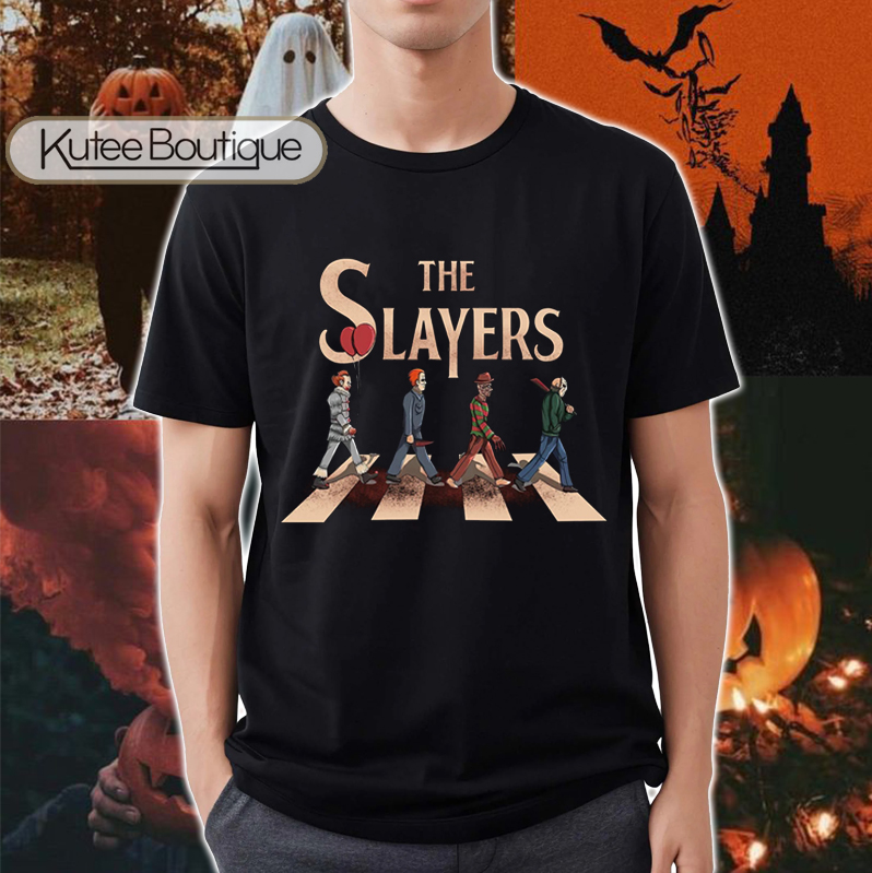 The Slayers Horror Movie Characters Abbey Road The Beatles Halloween T-Shirt