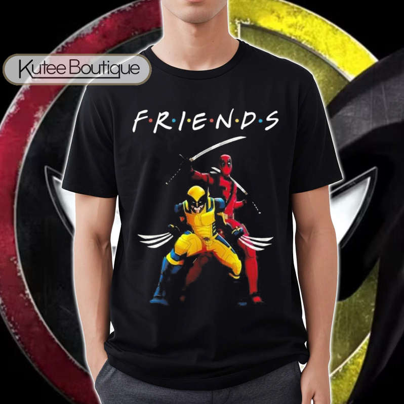 Friends Marvel Deadpool and Wolverine T-Shirt