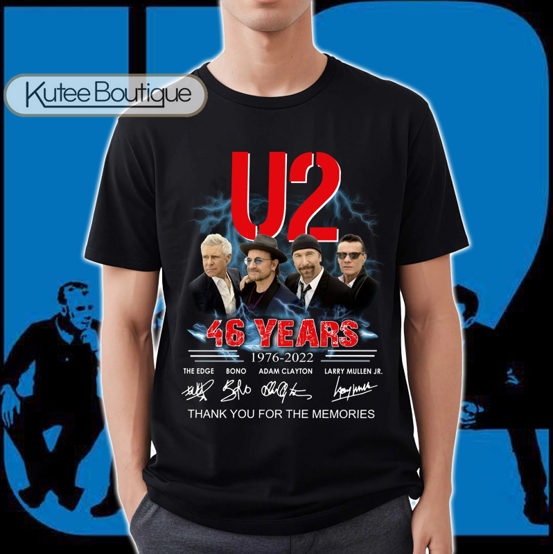 U2 Rock Band 1976 Signatures Thank You For The Memories T-Shirt