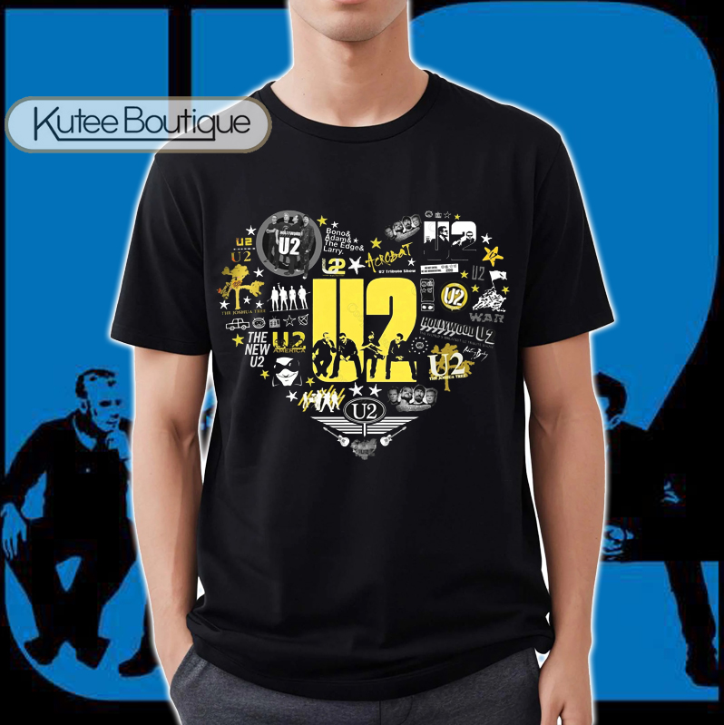 Love U2 Band Las Vegas U2 Music Heart T-Shirt