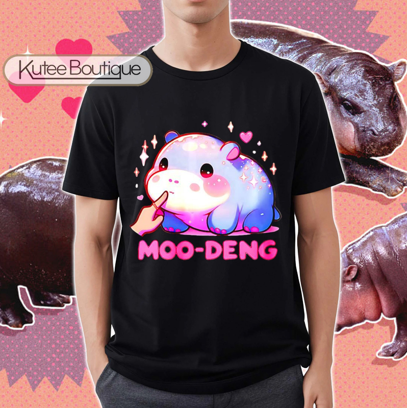 Moo Deng Baby Hippo Chibi Cute T-Shirt