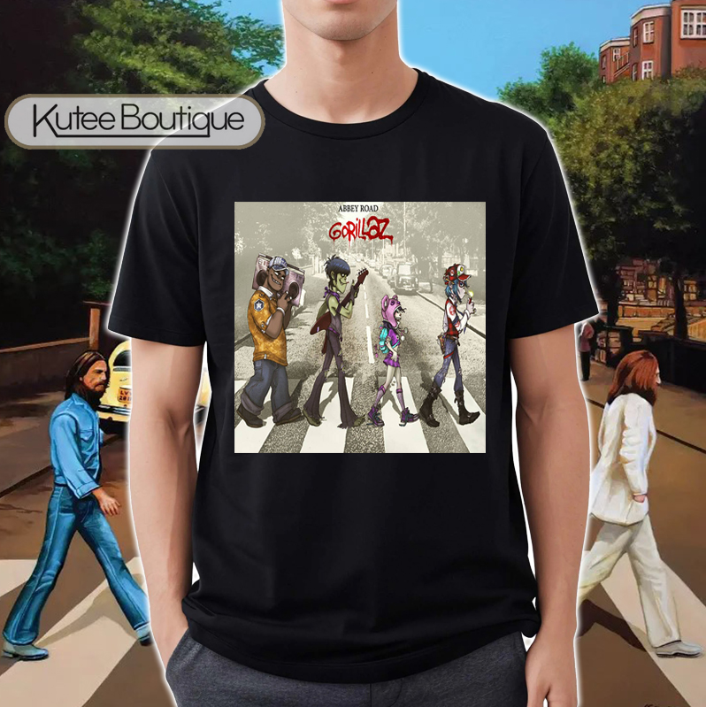 Gorillaz Band Abbey Road The Beatles T-Shirt