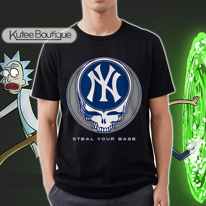 New York Yankees Grateful Dead Steal Your Base T-Shirt