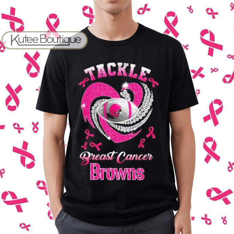 Cleveland Browns Tackle Breast Cancer Awareness NFL T-Shirt
