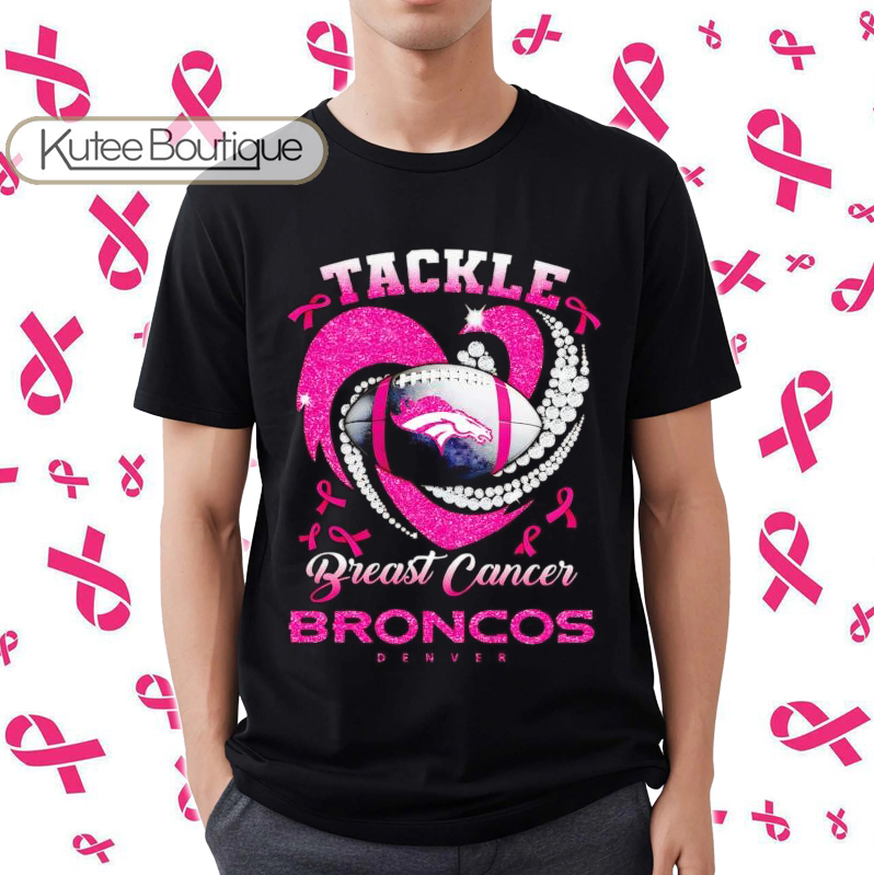 Denver Broncos Tackle Breast Cancer Awareness NFL T-Shirt