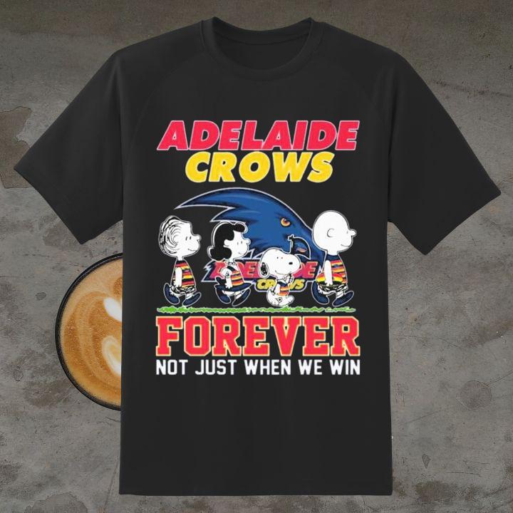 Peanuts Snoopy Adelaide Crows Football Forever Not Just When We Win T-Shirt