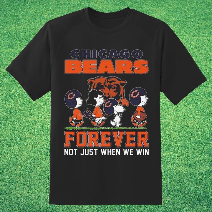 Peanuts Snoopy Chicago Bears Forever Not Just When We Win T-Shirt
