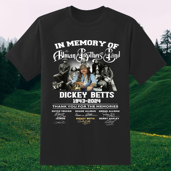 In Memory Of The Allman Brothers Band Rip Dickey Betts 1943-2024 T-Shirt