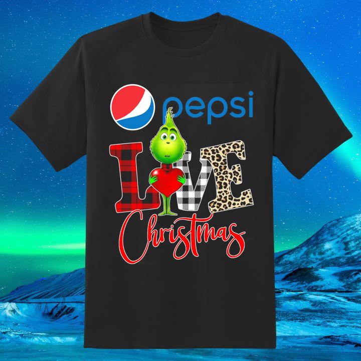 Love Pepsi Grinch Christmas Leopard T-Shirt