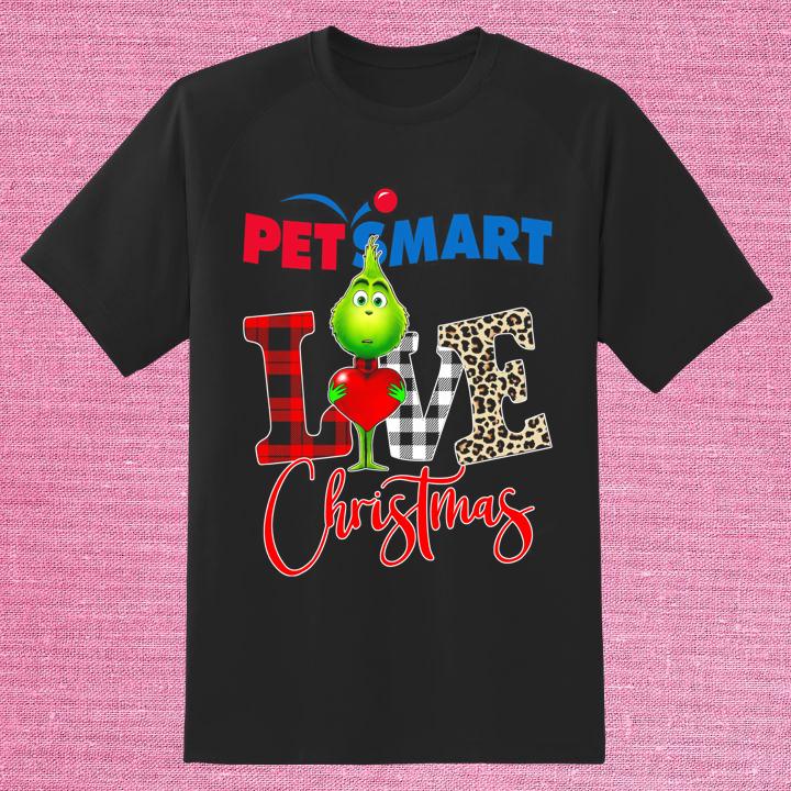 Love Petsmart Grinch Christmas Leopard T-Shirt