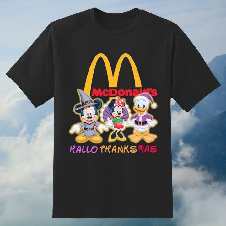 McDonald's Disney Mickey Minnie Donald HalloThanksMas T-Shirt