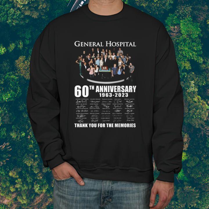 General Hospital 60Th Anniversary 1963-2023 Thank You For The Memories Signatures T-Shirt sweatshirt