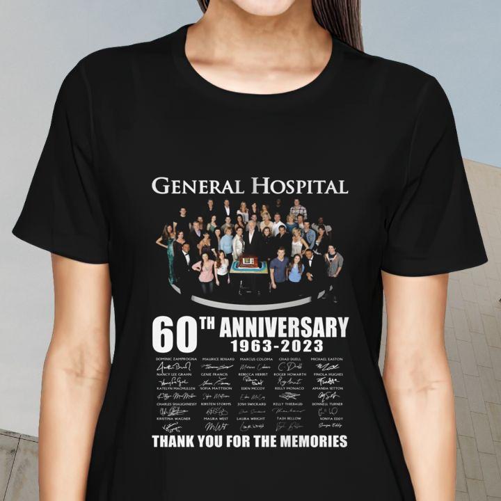 General Hospital 60Th Anniversary 1963-2023 Thank You For The Memories Signatures T-Shirt womenshirt