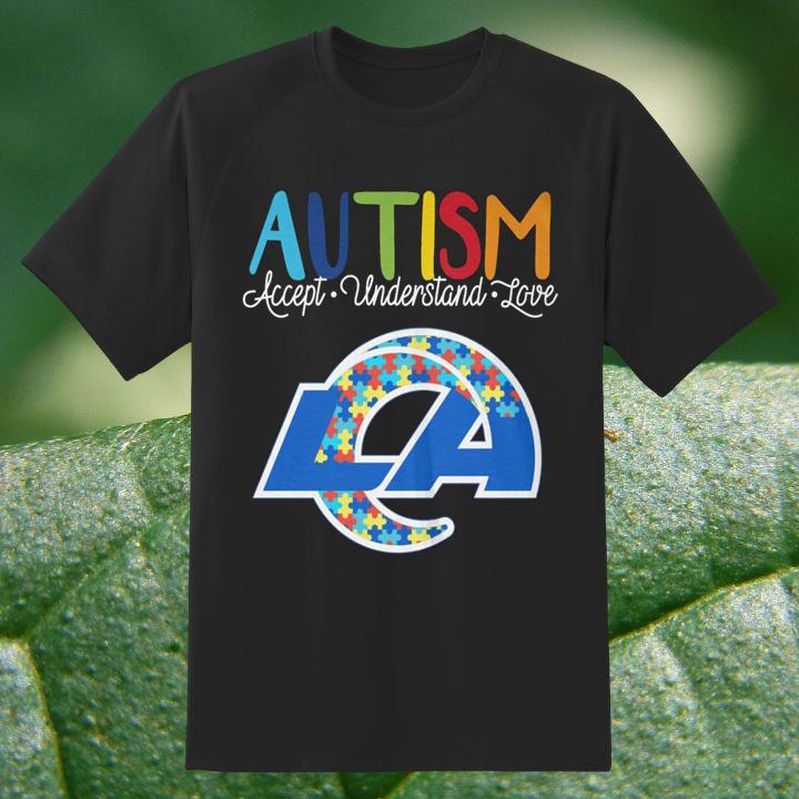Los Angeles Rams Autism Awareness Accept Understand Love T-Shirt