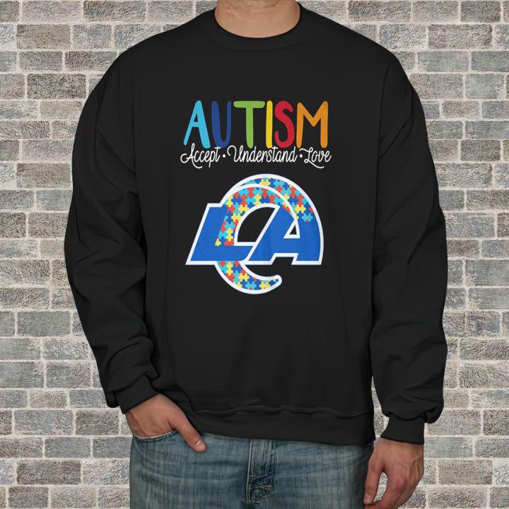 Los Angeles Rams Autism Awareness Accept Understand Love T-Shirt sweatshirt