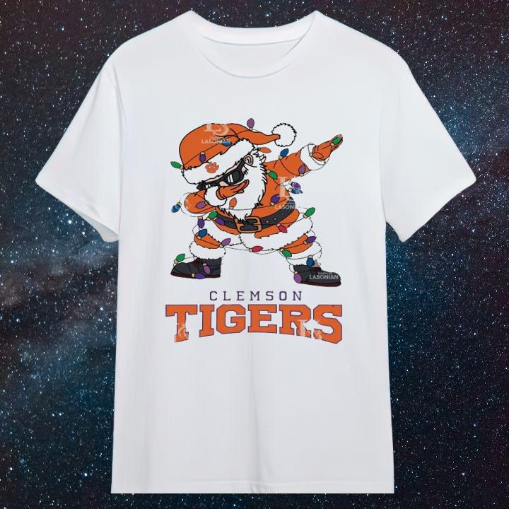 Dabbing Santa Clemson Tigers Shirt – Perfect Christmas Gift for Fans