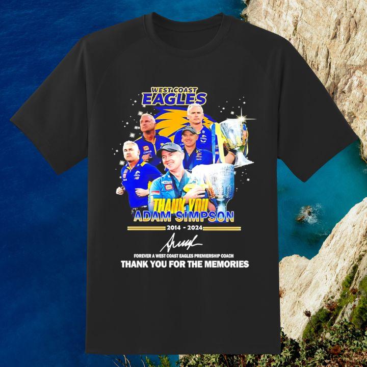 Thank You Adam Simpson West Coast Eagles 2014-2024 Signature T-Shirt