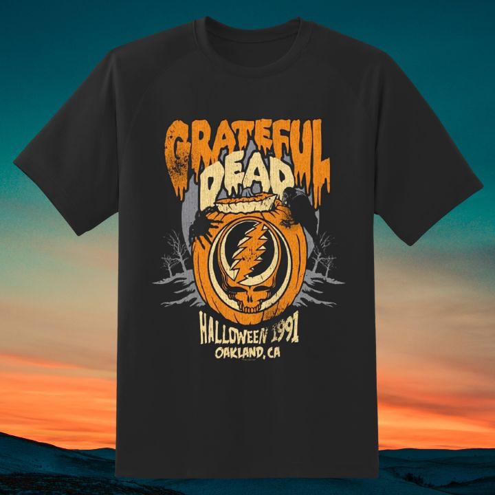 Premium Grateful Dead Pumpkin Halloween 1991 Oakland California T-Shirt