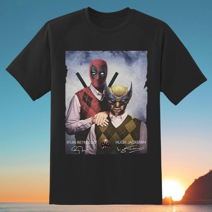 Deadpool & Wolverine Ryan Reynolds Hugh Jackman Step Brothers Signed Shirt