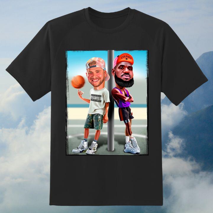 Luka Doncic And Lebron James Los Angeles Lakers Nba Cartoon Shirt