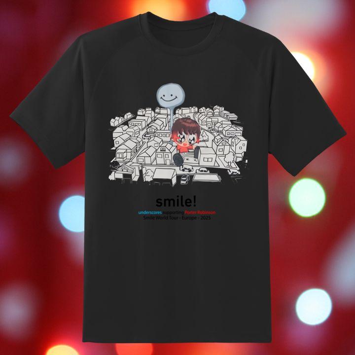 Smile Underscores Supporting Porter Robinson Smile World Tour 2025 Shirt