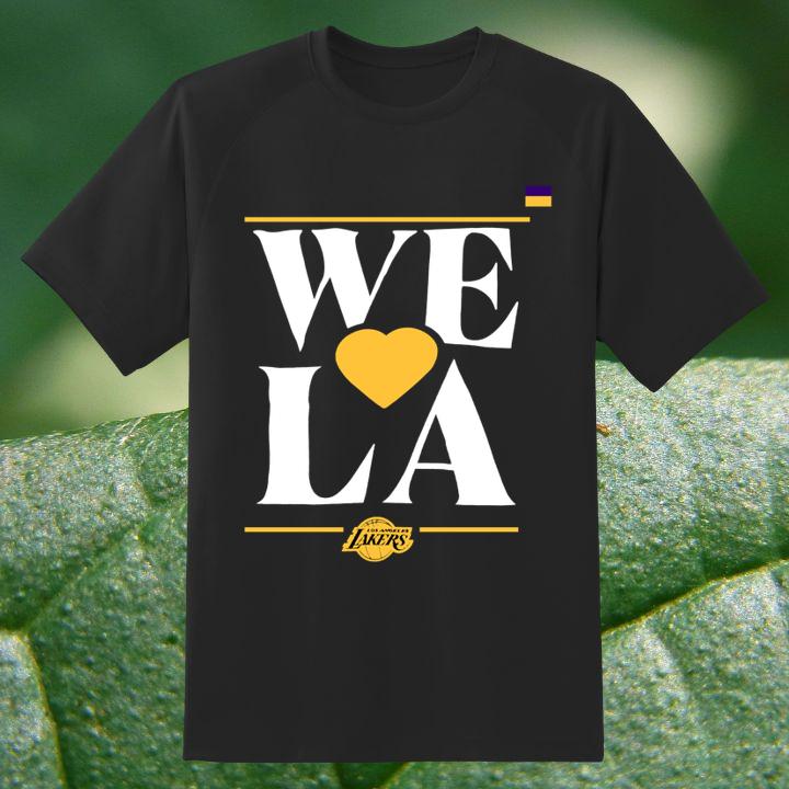 We Love Los Angeles Lakers Logo NBA 2025 T-Shirt
