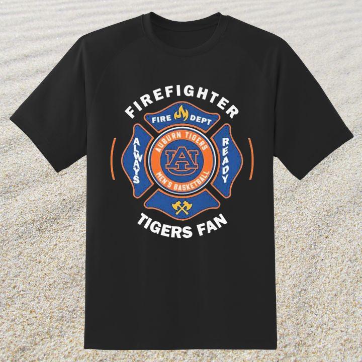 Fire Dept Auburn Tigers Mens Basketball Firefighter T-Shirt
