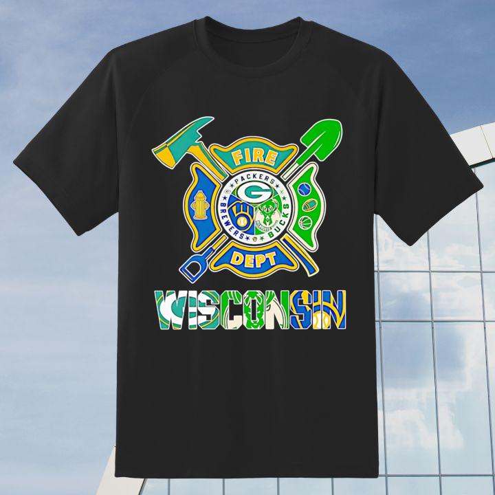 Fire Dept Wisconsin Sports Firefighter T-Shirt