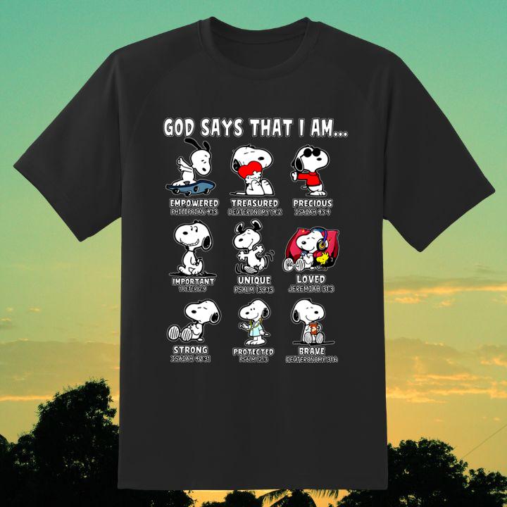 Snoopy God Says I Am Classic Shirt - Shop Now & Show Your Faith!