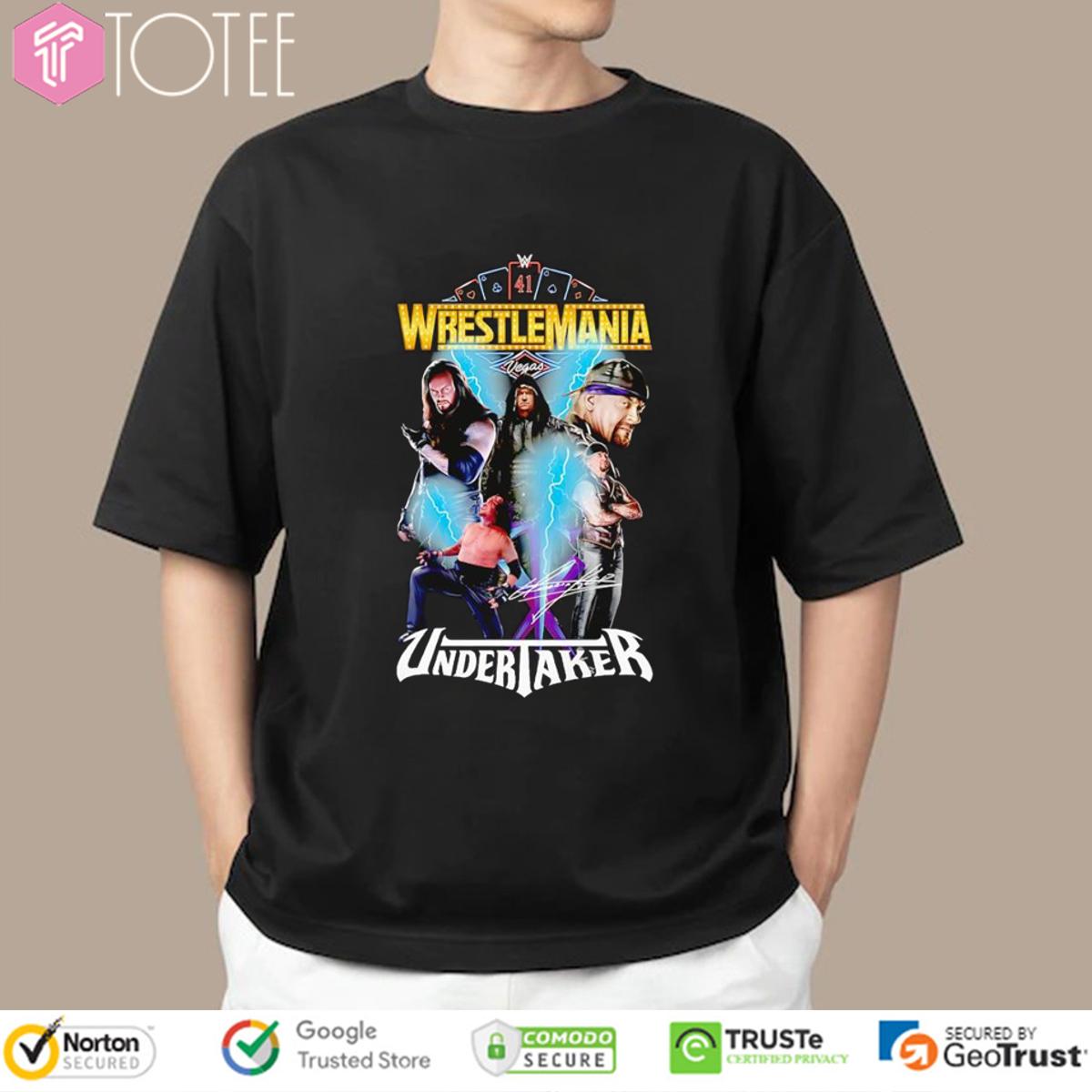 WrestleMania 41 Las Vegas Undertaker WWE Signature T-Shirt