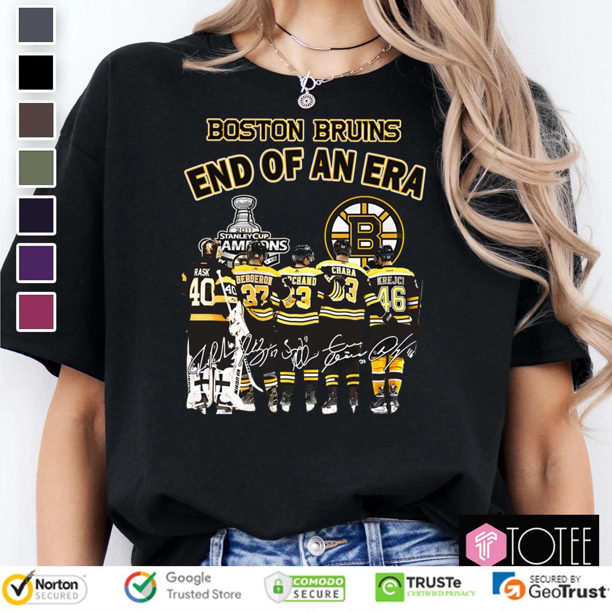 Boston Bruins End Of An Era Player Signatures Shirt