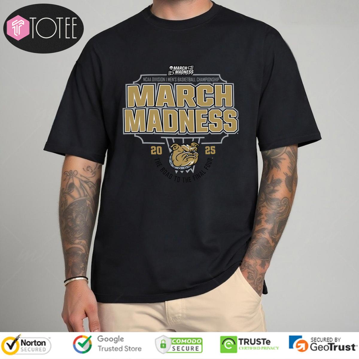 Bryant Bulldogs 2025 Division I Mens Basketball Championship March Madness The Road To The Final Four Shirt