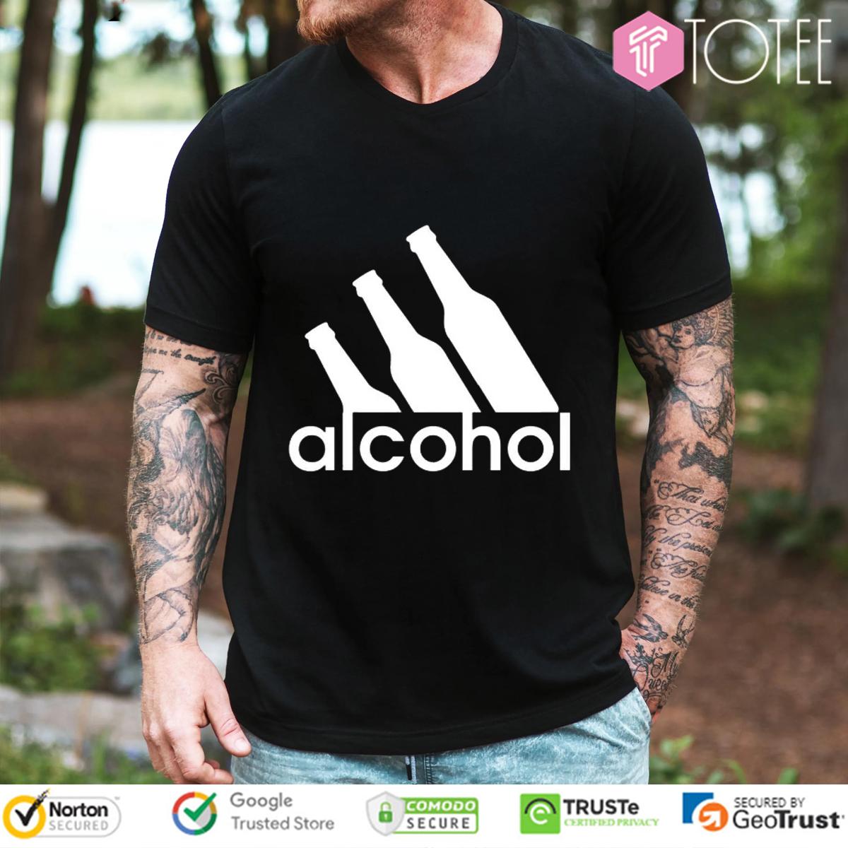 Alcohol Parody Adidas Logo T-Shirt